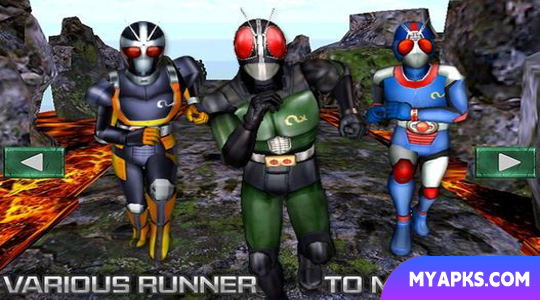 3D Mask Run Rider Man Rush