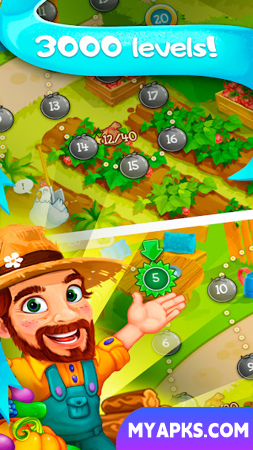 Funny Farm match 3 Puzzle game