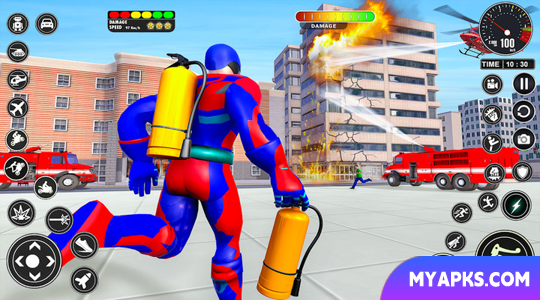 Flying Robot Superhero Games