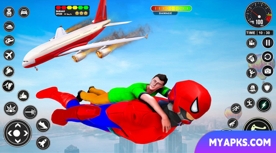 Flying Robot Superhero Games