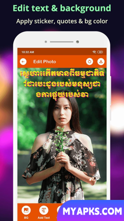 Write Khmer Text On Photo