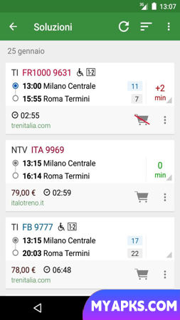 Train Timetable Italy