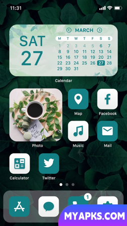 Wow Teal White - Icon Pack