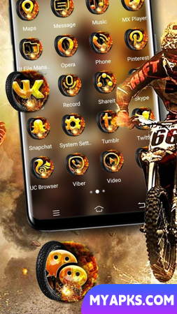 Motocross Biker Theme Launcher