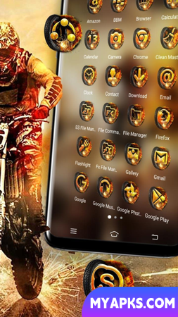 Motocross Biker Theme Launcher