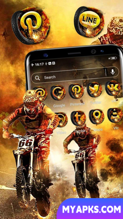 Motocross Biker Theme Launcher