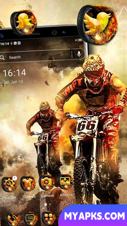 Motocross Biker Theme Launcher