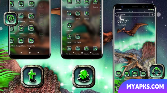 Aurora Dinosaur Launcher Theme