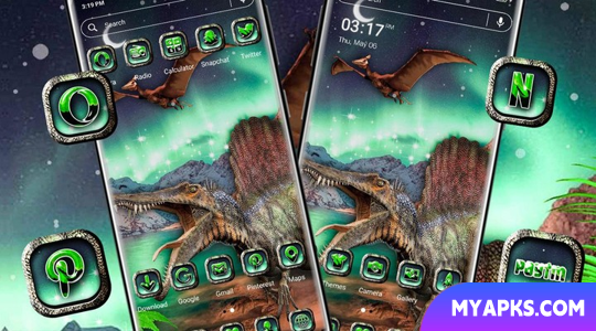 Aurora Dinosaur Launcher Theme