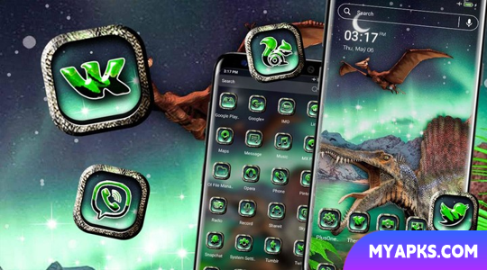 Aurora Dinosaur Launcher Theme