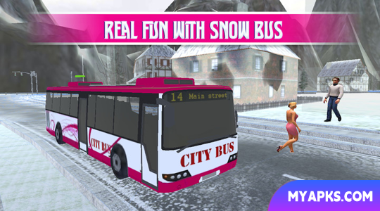 Pink Lady Snow Bus City Driver