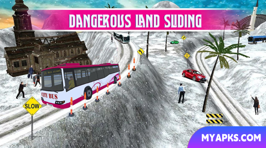 Pink Lady Snow Bus City Driver