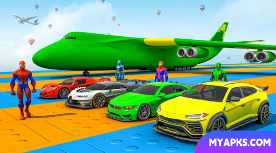 Superhero Car Games: Mega Ramp