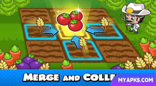 Idle Farm Tycoon - Merge Crops 