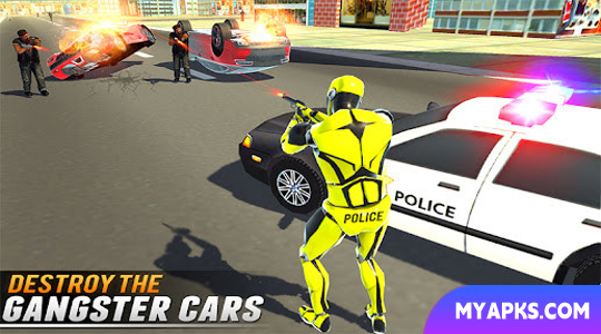 Police Car Robot Transform: Real Robot Car Game