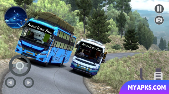 American Coach Bus Driving 3d