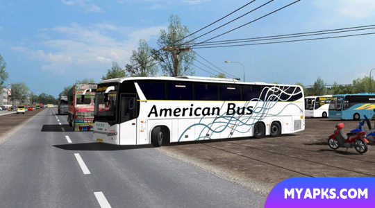 American Coach Bus Driving 3d