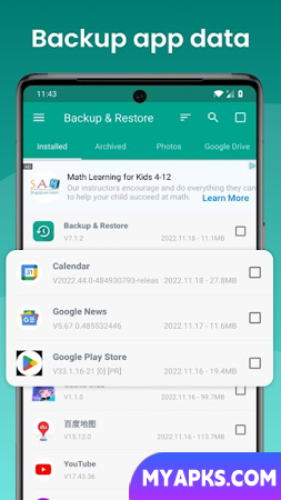 Backup and Restore - APP 