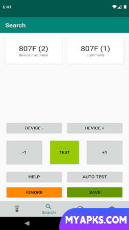 IrCode Finder NEC protocol