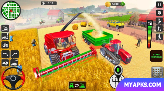 Real Tractor Driving Games