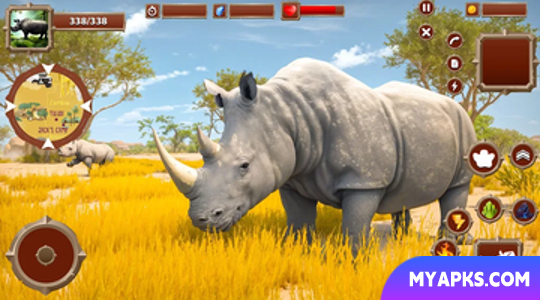 Virtual Wild Rhino Family Sim