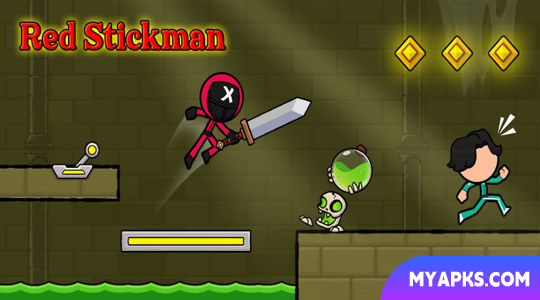 Red Stickman: Stick Adventure 