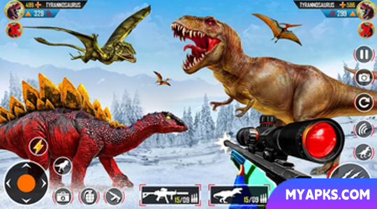 Wild Dinosaur Hunting Gun Game