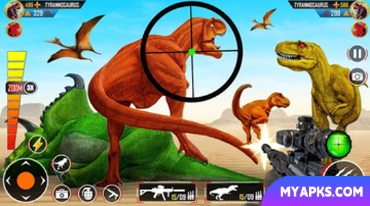 Wild Dinosaur Hunting Gun Game