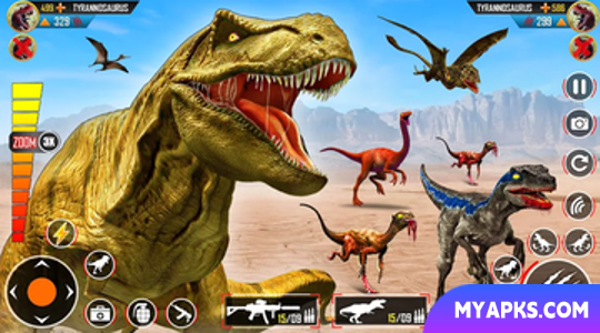 Wild Dinosaur Hunting Gun Game