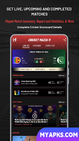 Cricket Mazza 11 Live Line