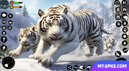 Arctic White Tiger Family Sim