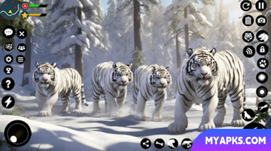 Arctic White Tiger Family Sim