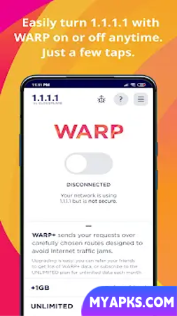 1.1.1.1 + WARP: Safer Internet