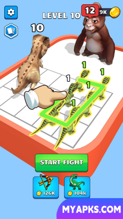 Dinosaur Merge Master Battle