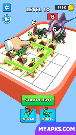 Dinosaur Merge Master Battle