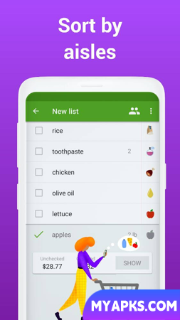 Grocery Shopping List Listonic