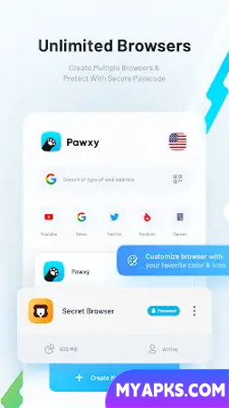 Pawxy - Fast VPN & Web Browser