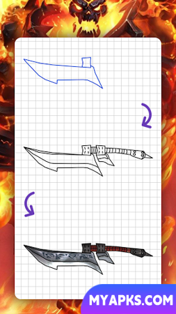 How to draw fantasy weapons