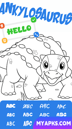 Cartoon Dinosaur Coloring Book