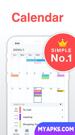 Simple Calendar - easy planner